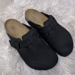 Black suede Birkenstock Boston Eu41 Womens 10